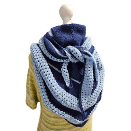 Strick-Set Dreieckstuch mit Lochmuster aus der 120 Filana Merino von Schulana Tuch Beate