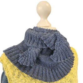 Strick-Set halbrundes Tuch aus der Fin Alpacka von Järbo Garn