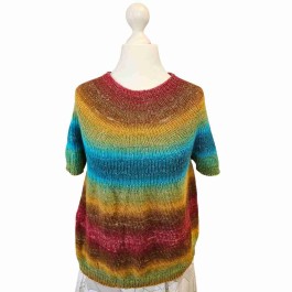 Strick-Set Pulli mit Rundpasse und kurzem Arm 1-2-3 Ideen Bobbel von Pro Lana 