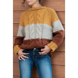 Strick-Set Oversize-Pullover aus der Merino Big von Laines du Nord (Größe S und M)