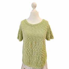 Strick-Set T-Shirt mit Rundpasse aus der Cotton Flamé und Glitzer bis Größe L