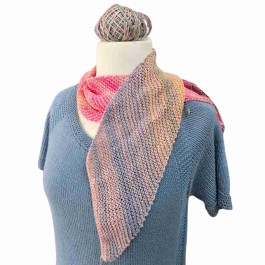 Strick-Set schiefer Schal aus der Baby Soft Fancy von Laines du Nord 