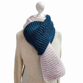 Strick-Set Schal aus 3 Knäuel der Merino Big von Laines du Nord Anfänger geeignet