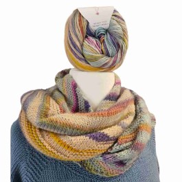 Strickset Schal aus zwei Poema Color Bobbeln von Laines du Nord