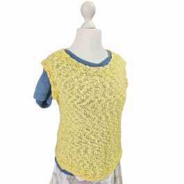 Strick-Set Sommer Top aus der Hjerte Cotton Flame von Hjertegarn Größe 42/44