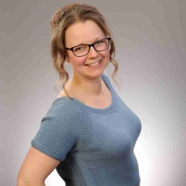 Strick-Set Sommerpulli mit kurzem Arm Mandarin Petit Gr. M***