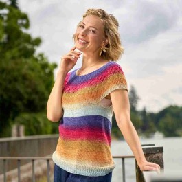 Strick-Set T-Shirt mit Rundpasse 1-2-3 Ideen Bobbel von Pro Lana Größen 40/42 und 44/46