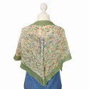 Strick-Set Dreieckstuch aus der Girasole und der Mandarin Petit mit Glitzer mit oberem Rand - Tuch 1