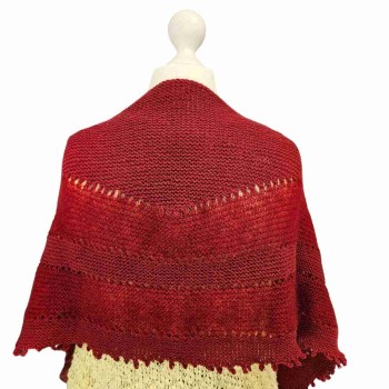 Strick-Set halbrundes Tuch aus Como und Premia von LAMANA mit verkürzten Reihen