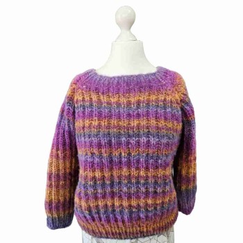 Strickset Pullover Raglan von oben Vollpatent Größe L aus der Colormania von filanda
