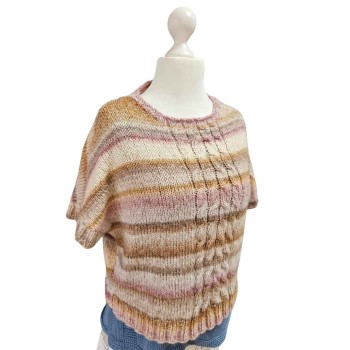 Strickset Pullunder mit Zopfmuster aus der Eclipse von Lana Gatto in den Größen S und M