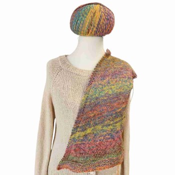 Strickset schiefer Schal aus zwei Knäuel der Madrid von Lana Gatto