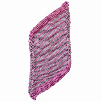 Strick-Set schiefer Schal mit Streifen aus der Cotombino von Schulana