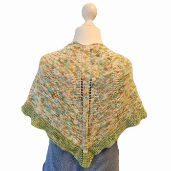 Strick-Set Dreieckstuch aus der Girasole und der Mandarin Petit mit Glitzer - Tuch 1
